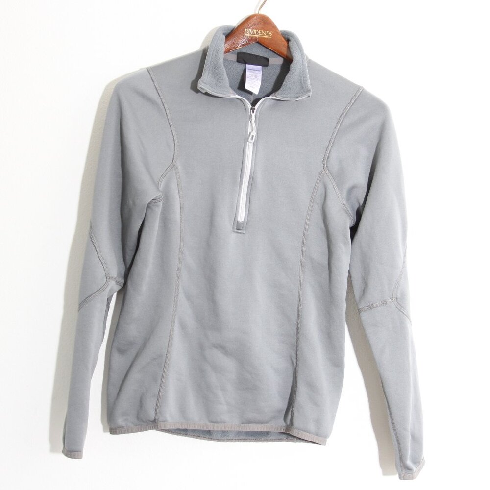 Patagonia W's Piton Pullover Half Zip Gray Polartec Power Dry Fleece Size Small